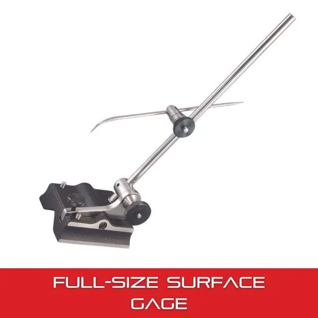 Alt view image 3 of 6 - Full-Sized Surface Gage with Attractive Finish for Scribing Lines, Transferring Measurements and Probing Surfaces - 9" Spindle Length, 3 x 2-9/16" Base Size - 57A