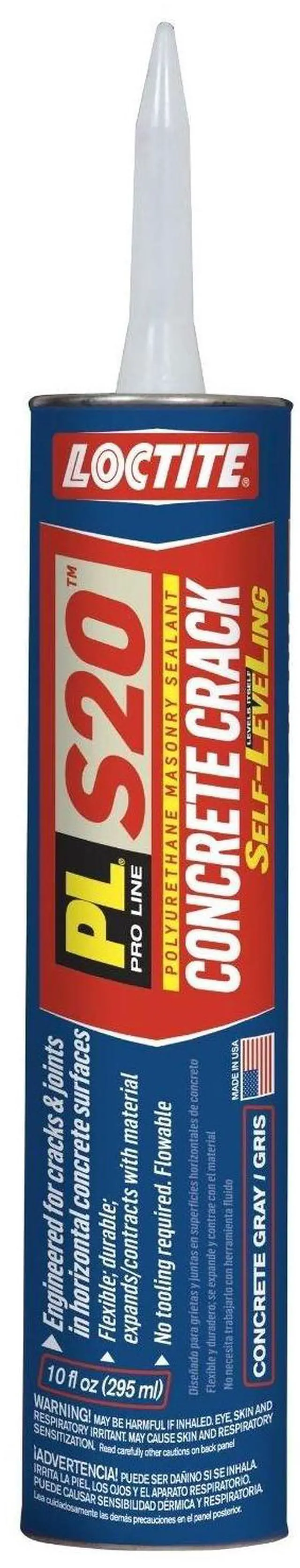 Main image of 12 Pack of 10 oz OSI 1618150 OSI-PL S20 Gray Self Leveling Concrete Crack Masonry Sealant