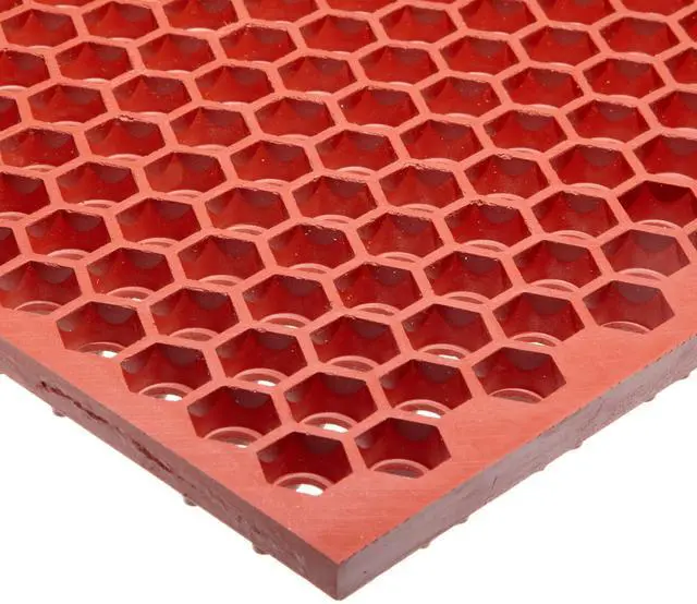 Main image of T15 Optimat® Honeycomb Design Drainage Mat, 3' X 4' Red