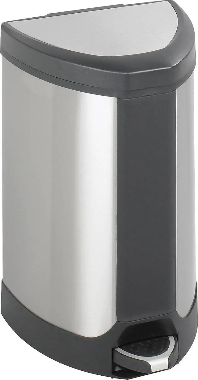 Alt view image 2 of 3 - Products Stainless Step-On Trash Can, 7-Gallon, Stainless Steel