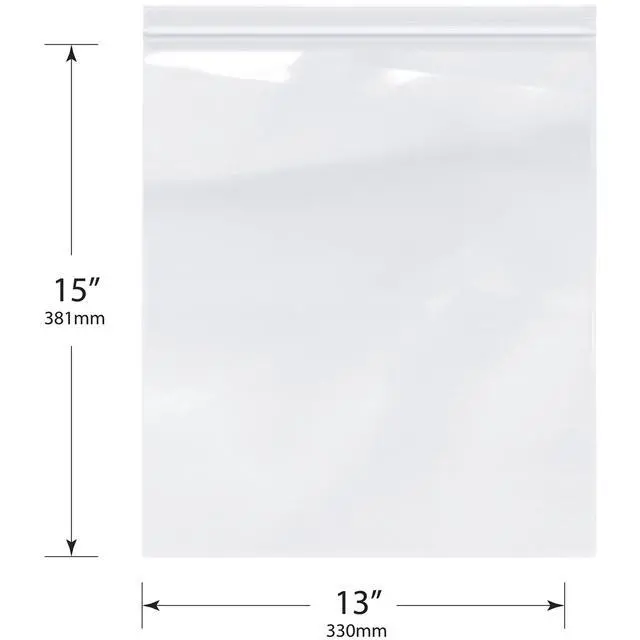 Alt view image 2 of 4 - 13" x 15" (Case of 500), 4 Mil Heavy Duty Zipper Reclosable Plastic Bags
