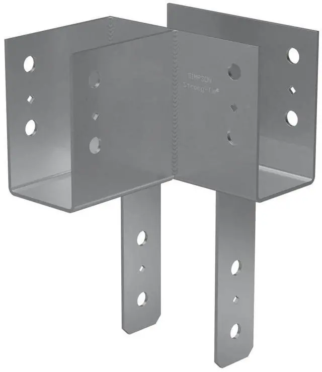 Main image of ECCLL464 - ECCLL L-Shape End Column Cap for 4X Beams & 6X Post - Skewed Left Framing Bracket for Structural Support in Home Improvement Projects