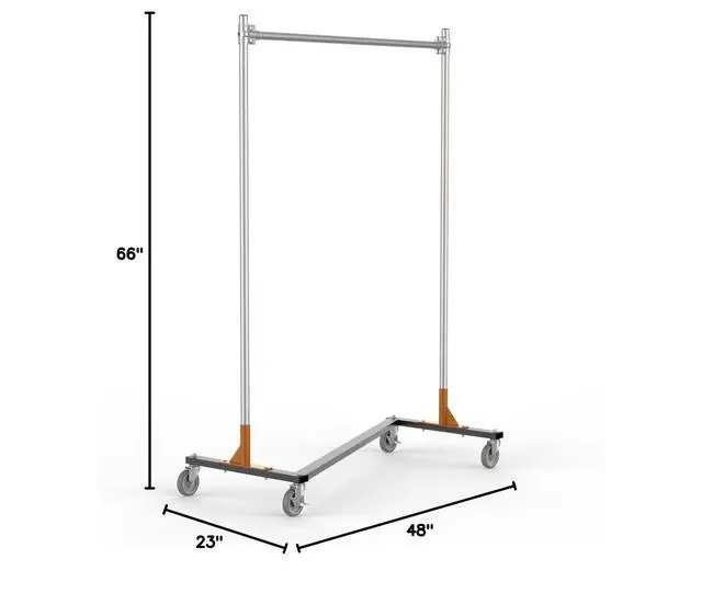 Alt view image 4 of 4 - 1380 Heavy Duty Rolling Z Rack 14GA Steel Zinc Plated (48")