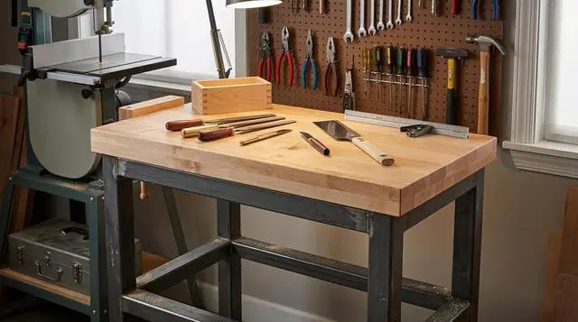 Alt view image 4 of 6 - Solid Maple Butcher Block Countertop - 1.5 Thick Hardwood Work Surface for Kitchen, Workbench, Desk, Cart, or DIY Tabletop (24"L x 24"W)