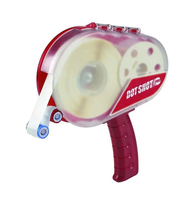 Alt view image 3 of 6 - Dot Shot Pro Applicator with 4 Rolls of 1500 (1/2") Low-Profile Medium Tack Double-Sided Adhesive Dots (DSP21-401PK)