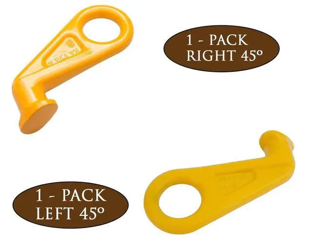 Alt view image 2 of 6 - Left & Right 45° G80 SEA Shipping Container Lifting Hook, 28,000 lb WLL 12.5 Ton Heavy-Duty Lift Hook for Shipping, Storage, Moving & Industrial Cargo - 2 Pack