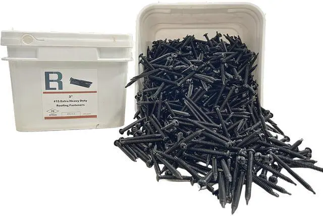 Main image of ERS #15 3" (1000pc) FM Approved Commercial Roofing Fasteners, Self Tapping into Metal and Wood Roofing Decks, EPDM, Insulation, and TPO. Essential Roofing Fasteners are Ideal for All Roofing Jobs