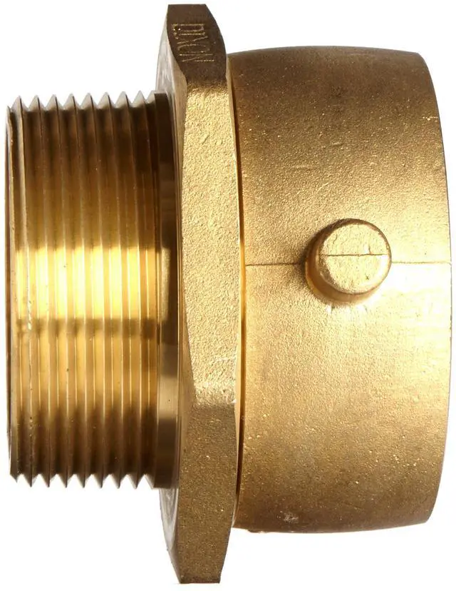 Alt view image 2 of 2 - Valve SM250F Cast Brass Fire Equipment, Male Swivel Adapter with Pin Lug, 2-1/2" NST (NH) Female x 2-1/2" NPT Male
