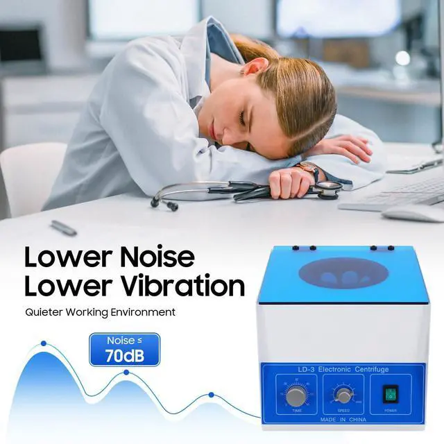 Alt view image 4 of 6 - Electric Lab Centrifuge, 110V Mini Benchtop Centrifuge Machine 6x50 ml, with 0-60 min Timing Function and Adjustable 0-4000 r/min Speed