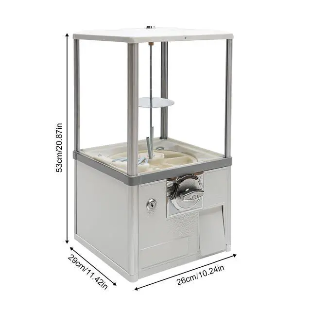 Alt view image 2 of 6 - Vending Machine, 1.77-1.97 Inch 25-Cent Spherical Capsule Candy Dispenser Commercial Bulk Many Styles Vending Machine Gumball Machine for Game Stores, Retail Stores, Amusement Parks (White)