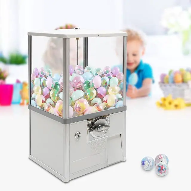 Alt view image 6 of 6 - Vending Machine, 1.77-1.97 Inch 25-Cent Spherical Capsule Candy Dispenser Commercial Bulk Many Styles Vending Machine Gumball Machine for Game Stores, Retail Stores, Amusement Parks (White)