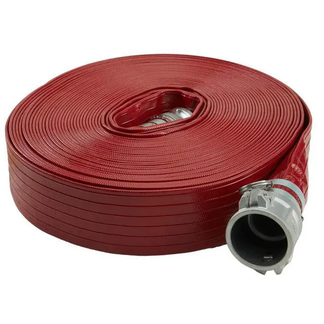 Alt view image 3 of 6 - Pump Water Hose - Red PVC Drain Backwash Discharge Hose - Camlock Fittings 2" x 100'