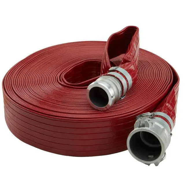 Alt view image 4 of 6 - Pump Water Hose - Red PVC Drain Backwash Discharge Hose - Camlock Fittings 2" x 100'