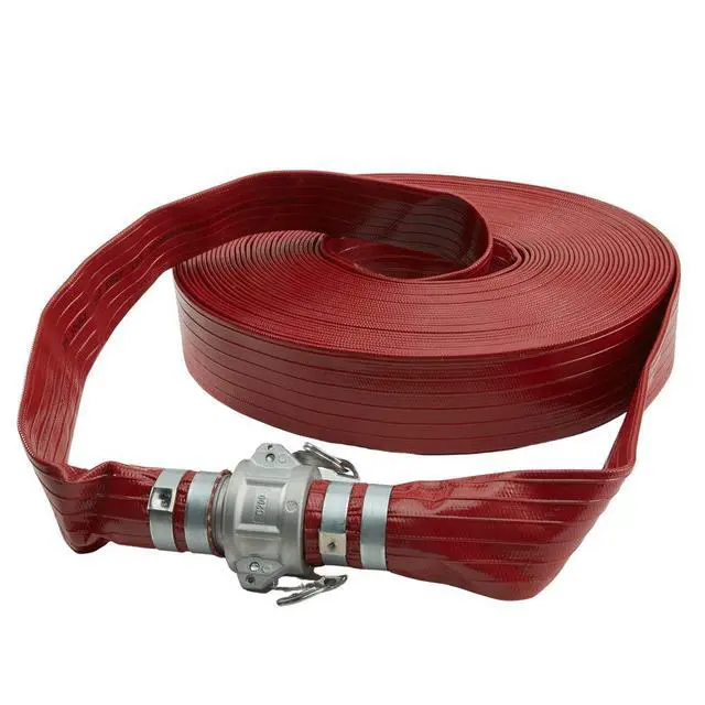 Alt view image 5 of 6 - Pump Water Hose - Red PVC Drain Backwash Discharge Hose - Camlock Fittings 2" x 100'