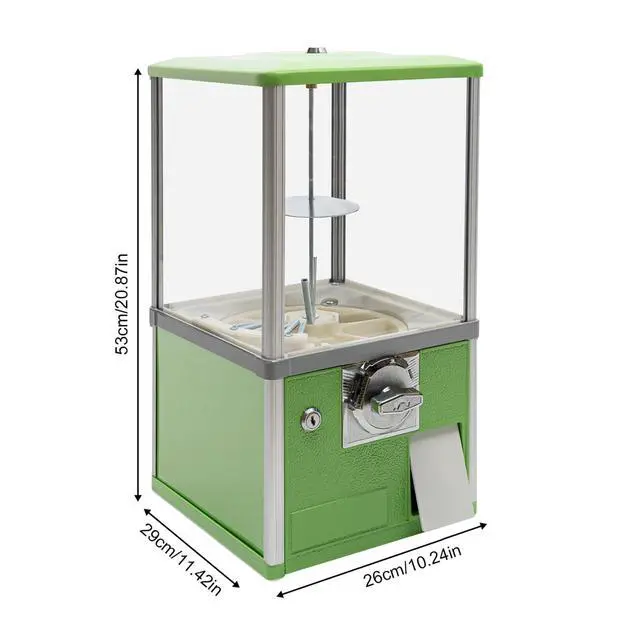 Alt view image 2 of 6 - Vending Machine, 1.77-1.97 Inch 25-Cent Spherical Capsule Candy Dispenser Commercial Bulk Many Styles Vending Machine Gumball Machine for Game Stores, Retail Stores, Amusement Parks (Green)