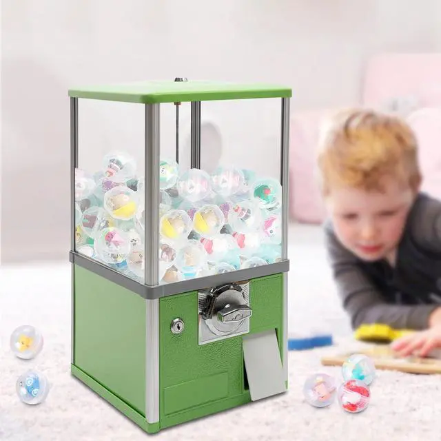 Alt view image 5 of 6 - Vending Machine, 1.77-1.97 Inch 25-Cent Spherical Capsule Candy Dispenser Commercial Bulk Many Styles Vending Machine Gumball Machine for Game Stores, Retail Stores, Amusement Parks (Green)