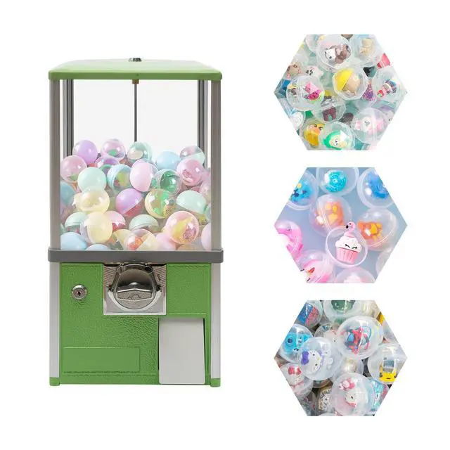 Alt view image 6 of 6 - Vending Machine, 1.77-1.97 Inch 25-Cent Spherical Capsule Candy Dispenser Commercial Bulk Many Styles Vending Machine Gumball Machine for Game Stores, Retail Stores, Amusement Parks (Green)