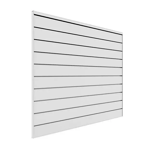 Main image of 88103 Heavy Duty PVC Slatwall Garage Organizer, 4-Feet by 4-Feet Section, 10 Panels, White