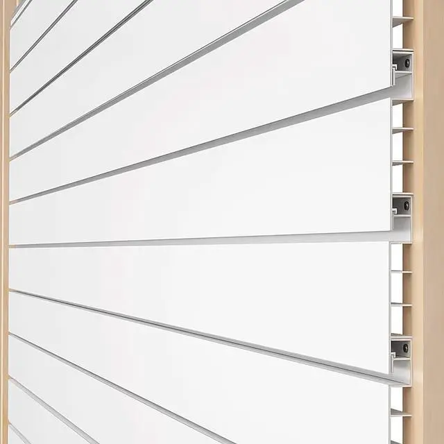 Alt view image 3 of 5 - 88103 Heavy Duty PVC Slatwall Garage Organizer, 4-Feet by 4-Feet Section, 10 Panels, White