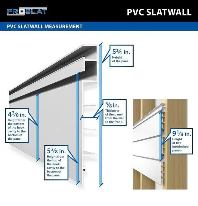 Alt view image 5 of 5 - 88103 Heavy Duty PVC Slatwall Garage Organizer, 4-Feet by 4-Feet Section, 10 Panels, White