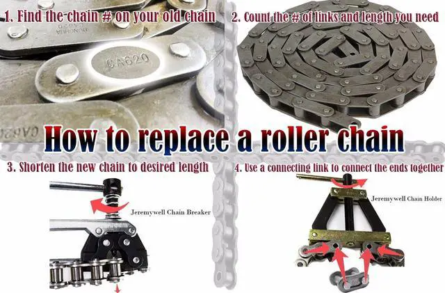 Alt view image 6 of 6 - 20B Metric Standard Roller Chain 10 Feet with 2 Connecting Links