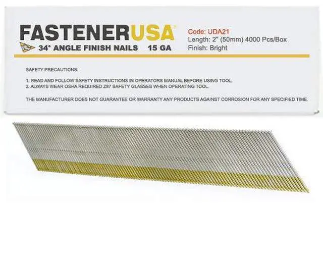 Alt view image 2 of 3 - 1 Cs. DA21 2" Bright 15 Gauge 34 DeGree Angled Finish Nails 16,000 SFN1/SFN2,40