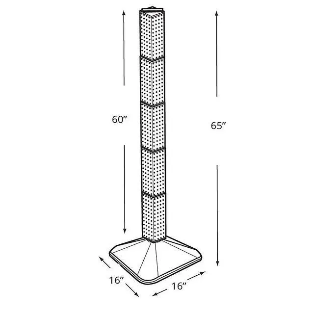 Alt view image 2 of 2 - 700225-BLU Standard Interlocking Pegboard Tower, Blue Translucent