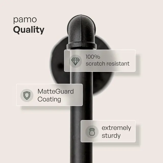 Alt view image 3 of 6 - Wall Mounted Clothes Rack Single Rod Industrial Pipe Clothing Rack | Black | 79.13 in Wide, 75.98 in Tall | 441 lbs Capacity | Assembly in 25 min