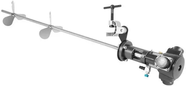 Main image of 1/2HP 50 Gallon Pneumatic Bracket Mixer Tank Barrel Air Mix Clip Paint Blender Chucking Angle Automatic Paint Stirring Machine Ink Coating Mix Tool w/ 304 Stainless Steel Blade(US Shipping)