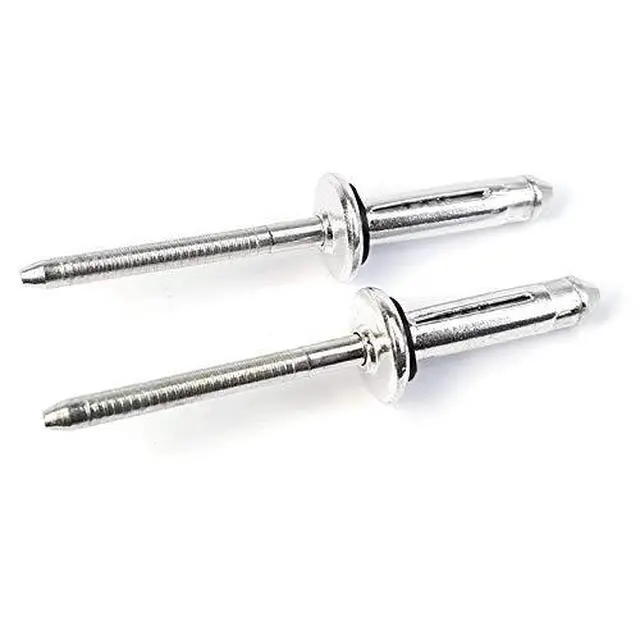 Alt view image 2 of 5 - Tri-Fold Exploding Pop Rivets 1/4 (#8) Aluminum Blind Rivets with Sealing Washer 8-6, 1/4" x 3/8" Grip (0.125-0.375) QTY 100