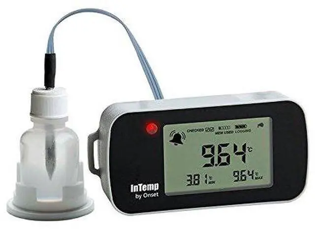 Main image of CX402-VFC230 VFC Vaccine Monitoring Bluetooth Temperature Data Logger w/ 30 ml Glycol Bottle and 2 Meter Sensor Length