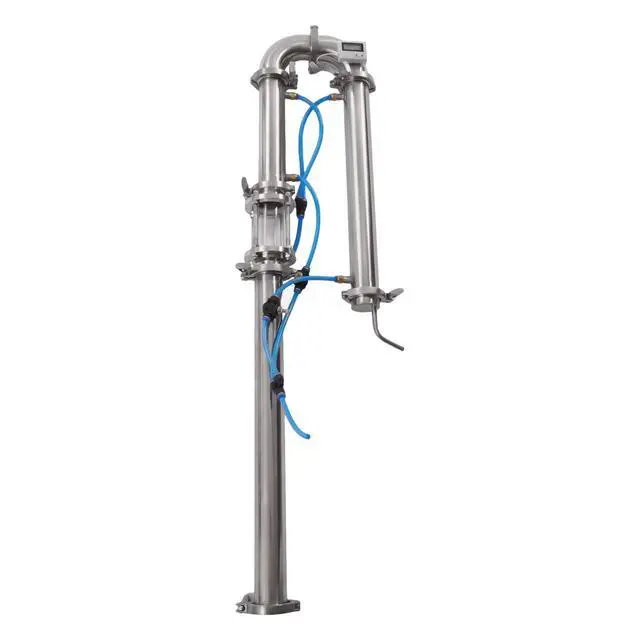 Main image of Tubular Distillation Tower with Sight Glass, 2'' Domestic Brewing Equipment Distiller Stainless Steel Still Reflux Column for 13-26 Gallon Fermenter Capacity