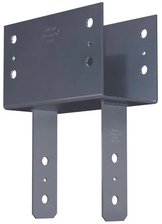 Main image of CC68 CC Column Cap - for 5-1/4 Inch Beam Width, 6X Beam & 8X Post, Increased Uplift Loads, Diamond Holes to Provide Temporary Fastening, Bolt Spacing