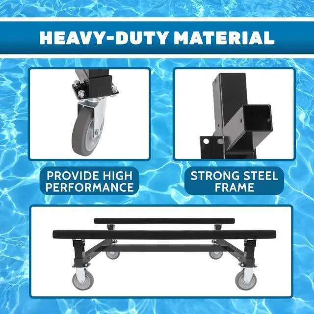 Alt view image 5 of 6 - Universal Watercraft Dolly 1400 LBS Compatible with Sea-Doo Yamaha Kawasaki Jet Ski Stand Boat Sailboats Adjustable w/Four Casters Steel Black