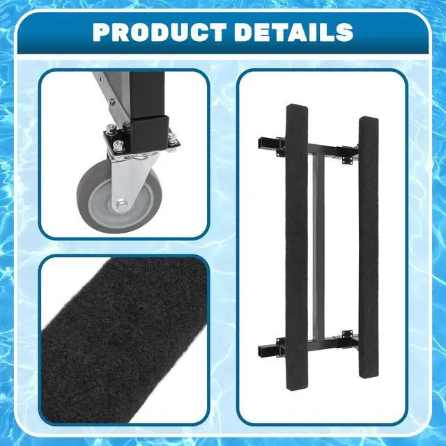 Alt view image 6 of 6 - Universal Watercraft Dolly 1400 LBS Compatible with Sea-Doo Yamaha Kawasaki Jet Ski Stand Boat Sailboats Adjustable w/Four Casters Steel Black
