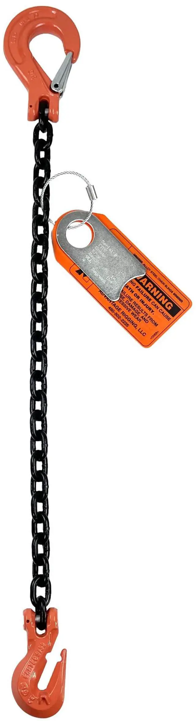 Main image of Chain Sling - 3/8" x 5' Single Leg with Grab and Sling Hook - Grade 100