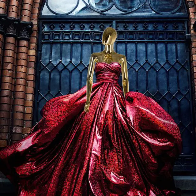 Alt view image 6 of 6 - Female Mannequin Full Body Golden, 70" Adjustable Stand Realistic Mannequin Display Set Plastic Detachable Manequins with Metal Base for Display