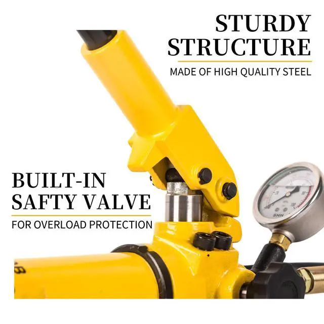 Alt view image 6 of 6 - 2 Speed Hydraulic Pumps Hand Operated 10000Psi with Pressure Guage 1.8m Length Hose, 900cc Hydraulic Hand Pump,Single Acting Hydraulic Pump Manual Pump for Industry,CP-700B