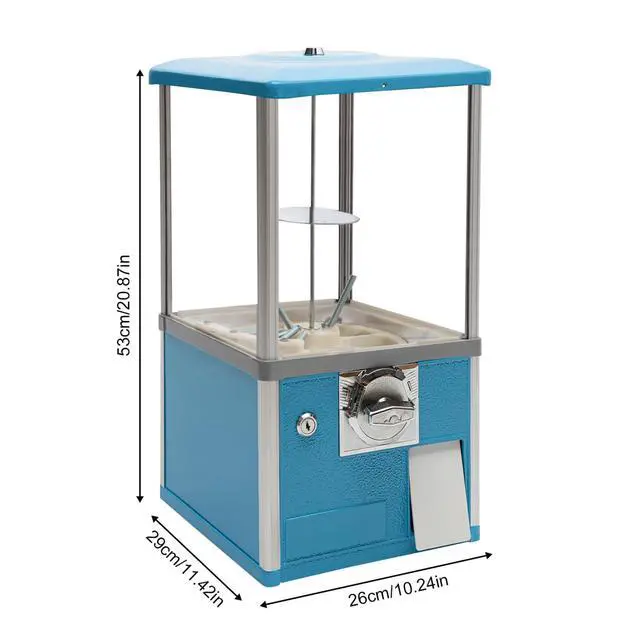 Alt view image 2 of 6 - Vending Machine, 1.77-1.97 Inch 25-Cent Spherical Capsule Candy Dispenser Commercial Bulk Many Styles Vending Machine Gumball Machine for Game Stores, Retail Stores, Amusement Parks (Blue)