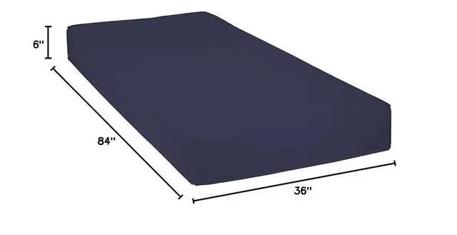 Alt view image 2 of 6 - Foam Hospital Bed Mattress for Pressure Redistribution - High Density Foam for Deep Immersion - Low to Moderate Bed Sore Treatment Mattresses - 36" x 84" x 6"