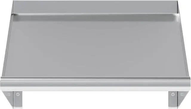 Alt view image 5 of 6 - 304 Stainless Steel Slanted Wall Rack Shelf with Drain Outlet 21" x 22.5" | Compact Wall-Mounted Drip Shelf for Commercial Kitchen or Bar (21 in. x 22 1/2 in)