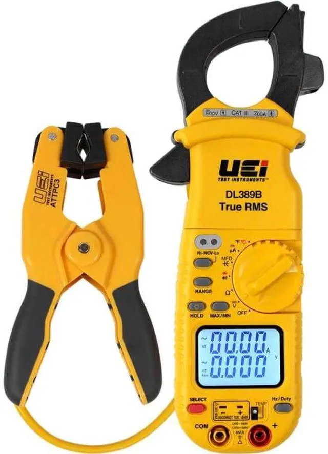 Main image of Digital True RMS Test ATTPC3 Pipe Clamp K-Type Meter, HVAC 4000 Counts Voltmeter, Measures AC Amps AC/DC Volts Microamps Temperature Frequency Resistance Capacitance Cycle NCV Diode Test