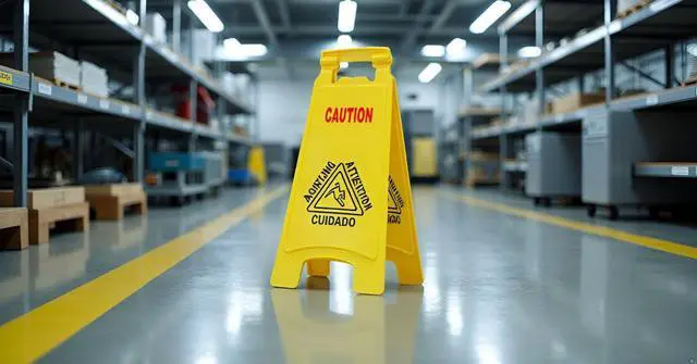 Alt view image 3 of 6 - Wet Floor Sign, Slippery When Wet A-Frame Caution Sign, Bright Yellow 6 PACK