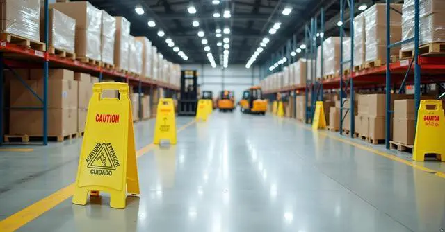 Alt view image 6 of 6 - Wet Floor Sign, Slippery When Wet A-Frame Caution Sign, Bright Yellow 6 PACK