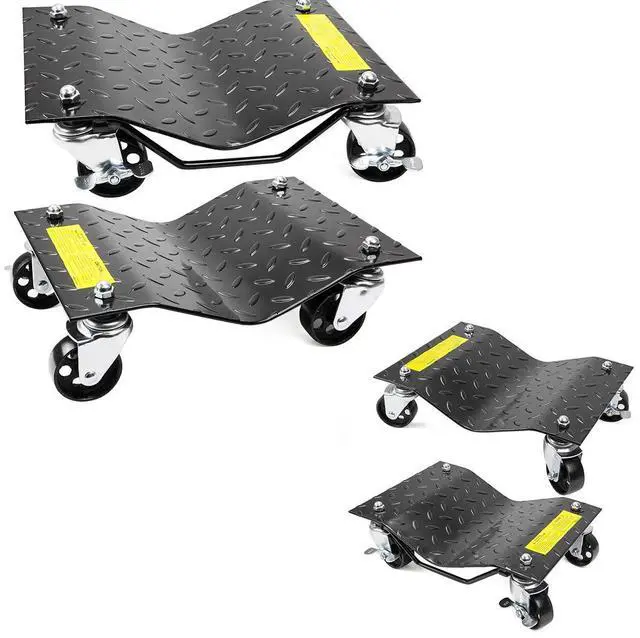 Main image of 4-Tires Premium Skates Wheel Car Dolly Repair Slide Vehicle Car Moving Dolly (Pack of 4) Rated at 6000lbs