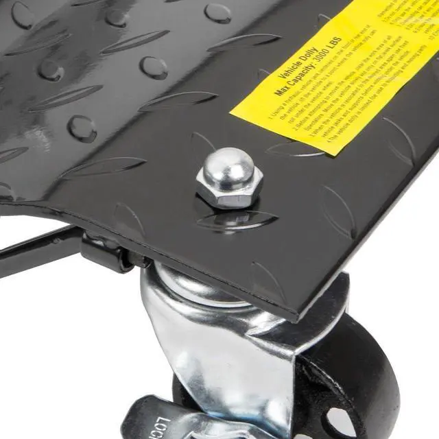 Alt view image 3 of 6 - 4-Tires Premium Skates Wheel Car Dolly Repair Slide Vehicle Car Moving Dolly (Pack of 4) Rated at 6000lbs