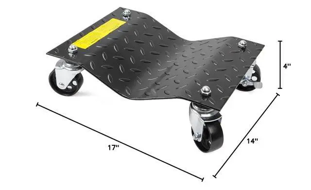 Alt view image 6 of 6 - 4-Tires Premium Skates Wheel Car Dolly Repair Slide Vehicle Car Moving Dolly (Pack of 4) Rated at 6000lbs