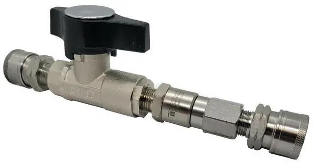 Main image of Stainless Steel Softwash Ball Valve 3/8" Mosmatic Swivel Stainless Couplers DN10