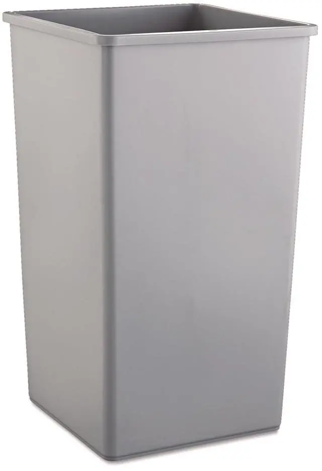 Main image of Untouchable 50 Gal Square Container Gray for Offices/Mailrooms/Classrooms/Areas of High Waste Generation