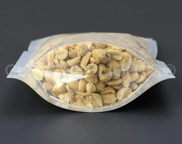 Alt view image 2 of 3 - 8oz Silver/Clear Stand Up Pouches - 1000 Pack - 6" x 9" x 3" - Resealable Bag